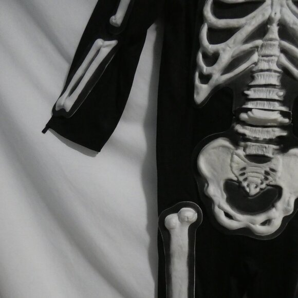 Black Skeleton Halloween Costume Without Skull, Gloves and Feet | Kids 8-10 - Picture 8 of 16